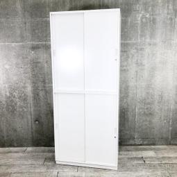 【西】【近日入荷予定】2枚扉の上下引違書庫セット！ ■イトーキ/シンライン/ホワイト【福岡オフィス家具】【福岡中古家具】【中古事務什器】【中古チェア】【中古椅子】