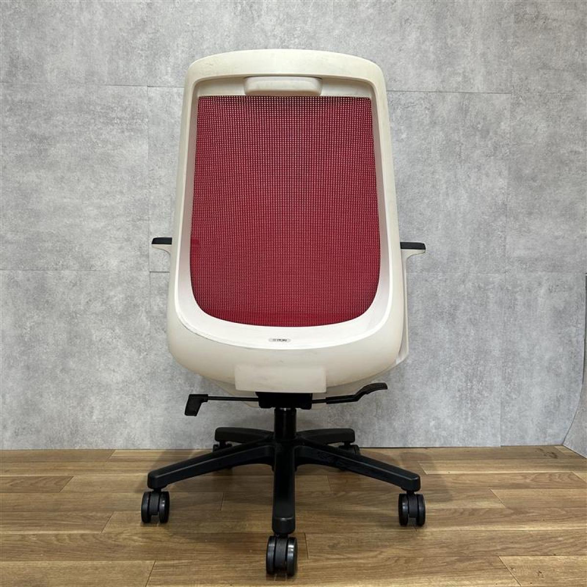 ITOKI イトーキ　廃盤 トニコチェア ベージュ　レトロモダン 中古】ノナ KZ-330JB-W9M4 イトーキ/ITOKI 肘付ハイバックチェア