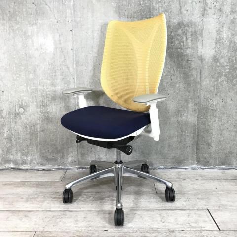 【中古】サブリナ C833BW 6545 オカムラ（okamura） 肘付ハイバックチェア