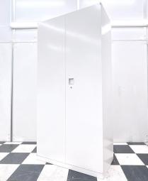 【エレベーターでの搬入も楽チン！】オカムラ（okamura）レクトラインシリーズ　両開き書庫　高さ1800㎜　■色：ホワイト　シリンダー錠☆★大特価セールはこちらのキーワードで検索☆★→→【大放出】【2508】