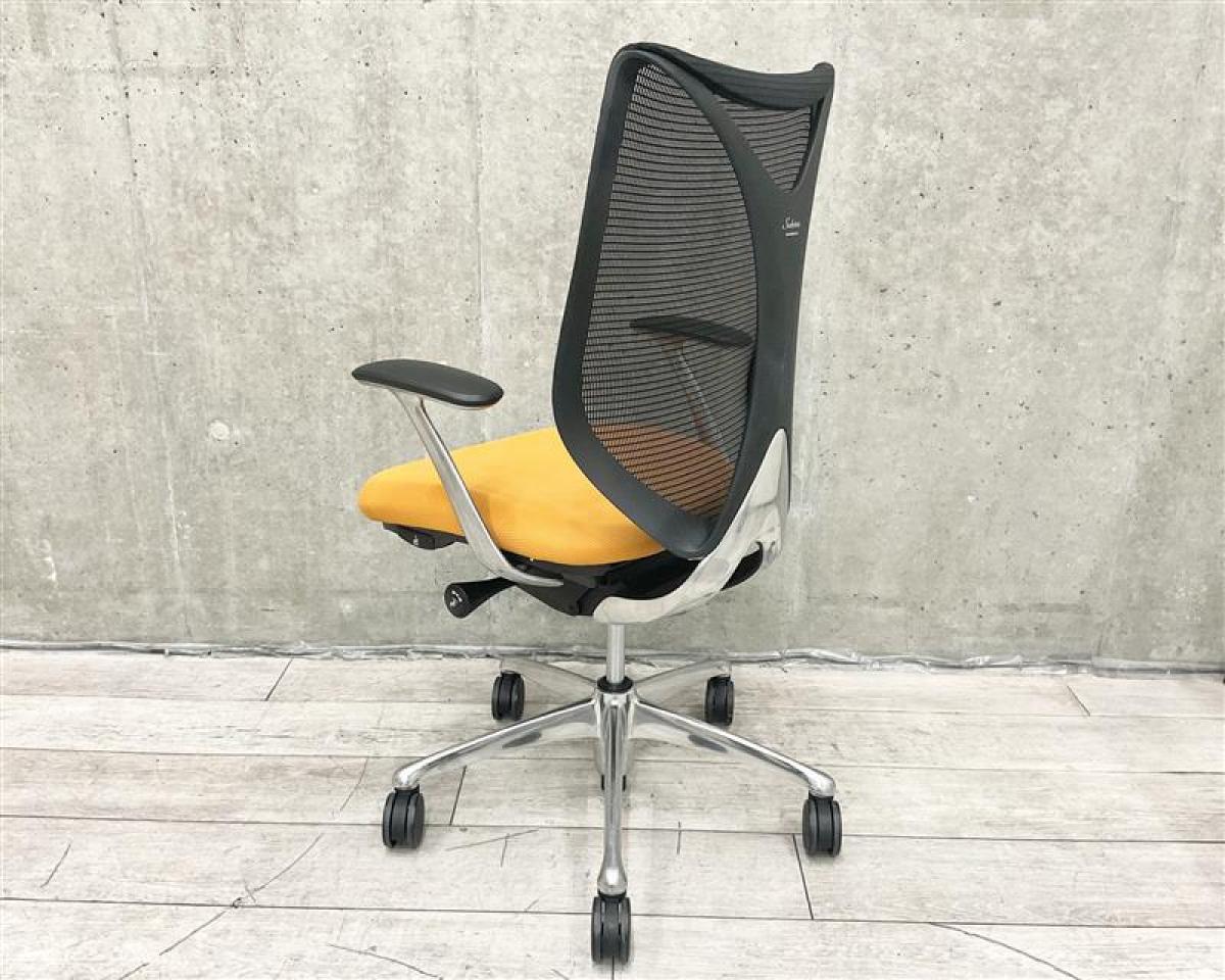 中古】サブリナ C833BR 0678 オカムラ/okamura 肘付ハイバック