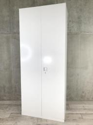 【安心のオカムラ製！】　大量収納のハイキャビネット！　オカムラ レクトライン ホワイト　両開き　【奥行400mmで省スペース！】