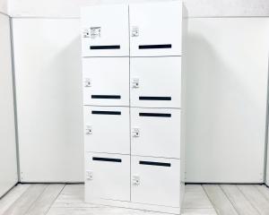 【2021年製】8人用 メールロッカー 投函口付 ダイヤル錠 マスターキー付属なし ホワイト コンセントあり オススメ(おすすめ) 大人気 ・OKAMURA/オカムラ ・Pixline/ピクスライン ※横浜本店撮影画像※
