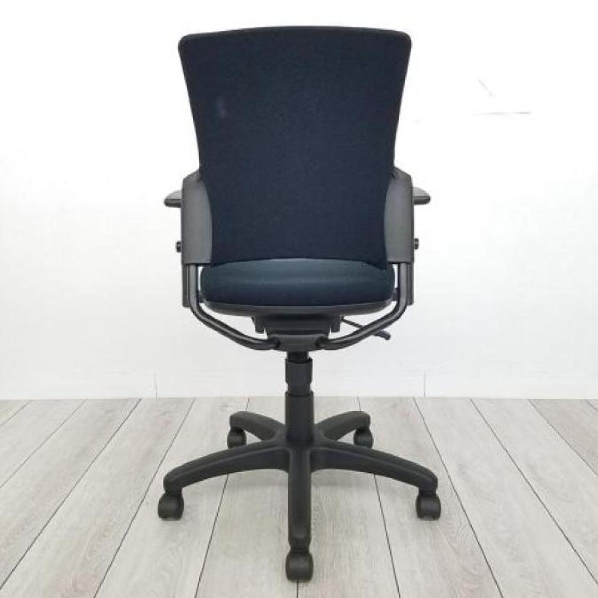 中古】チェダーCチェア KD-W93SEL-BK BK プラス/PLUS 肘付ロー