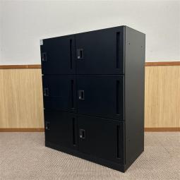 【西】【イトーキ】【6人用パーソナルロッカー】【ブラック】【チェア】　【椅子】　【イス】　【事務椅子】　【デスク】　【机】【書庫】　【書棚】　【棚】　【ラック】　【収納】　【格安】　【安い】　【メーカー】　【レイアウト変更】　【模様替え】