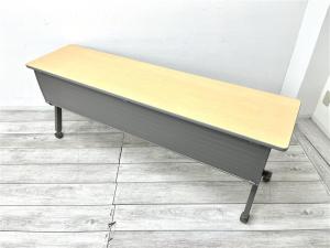 【定価約9万円】【会議室の作成や増設に！平行スタックで省スペース！】■イトーキ/スレント　■ナチュラル　■幕板付き　■W1800/D450/H700