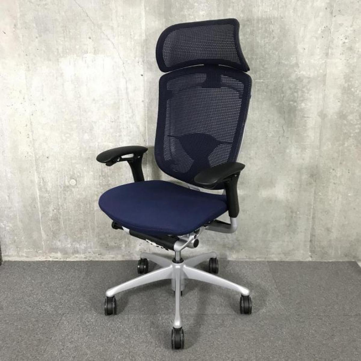 【在庫入替セール品！】☆在庫限り！人気のヘッドレスト付！■オカムラ　コンテッサチェア　可動肘付　ダークブルー　※背裏フレームに擦りキズ・塗装剥がれがあるためお安く！　■世界で認められた革新的タスクチェア！【人間工学に基づいた快適な座り心地！】【Okamura　Contessa】
                        コンテッサチェア
                                    中古
            
