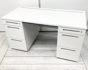 【ゆとりのワークスペース！】■イトーキ製　両袖デスク　W1400×D700mm　CZRシリーズ　ホワイト　■収納スペースも充実で使いやすい！
