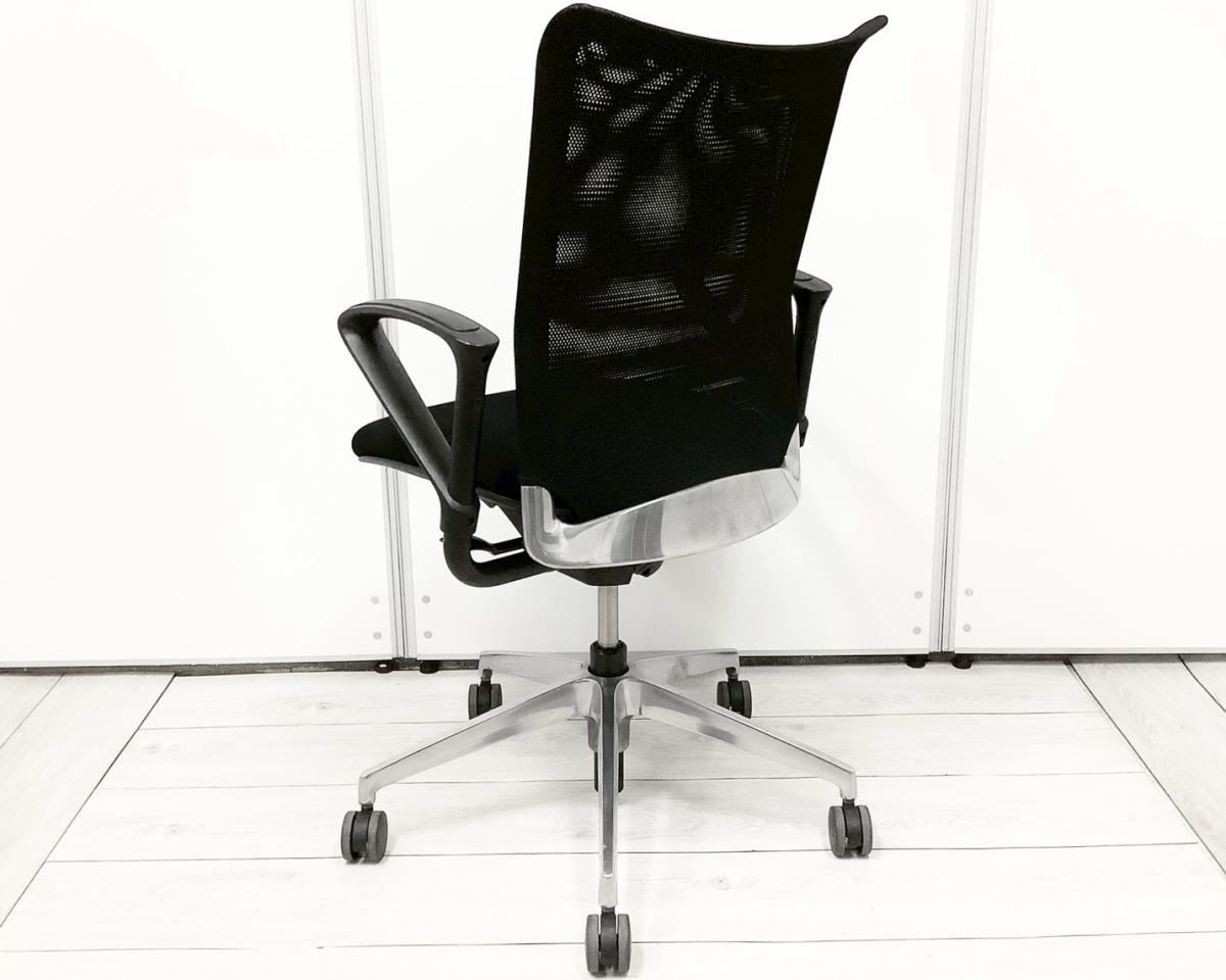 オリバックチェア　中古　ブラック オカムラ シルフィーチェア 中古 エクストラハイバック 可動肘