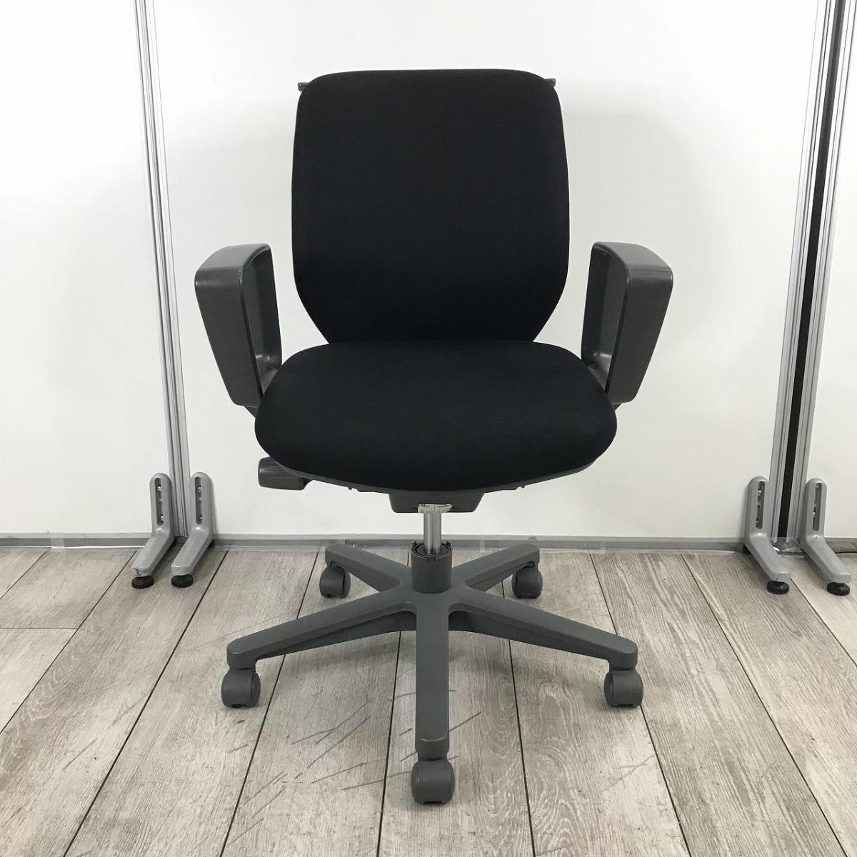 ワタナベ ⑥ コクヨ スタッキングチェア オフィスチェア 4脚まとめ売り 中古】セディスタチェア CRS-G420F5 コクヨ/KOKUYO 肘付ロー