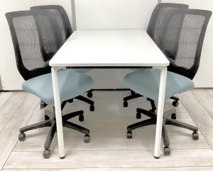 【セット商品（テーブル×１台/チェア×４脚）】角形天板 4つ脚タイプ オススメ(おすすめ) 大人気 ・ITOKI/イトーキ ・DC/ディーシー ※横浜本店撮影画像※