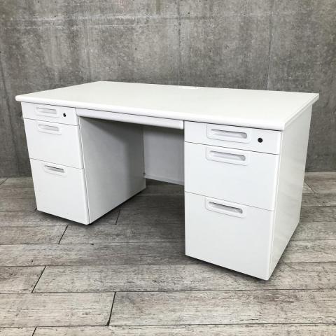 【中古】LA  プラス（PLUS） 両袖机