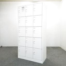 【定価約17万円】【これ1台で15人分の収納力！！増員にもおすすめ！】■オカムラ(okamura)製　FZシリーズ　15人用ロッカー　W900×D515㎜　■ダイヤル錠　■ホワイト
