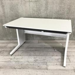 【人気！ホワイトカラーの平デスク！人気の幅1200高さ720㎜サイズ！】■コクヨ（KOKUYO）　アイエス（iS） シリーズ　平机　引き出しあり　■ホワイト 【起業・移転・増員に】