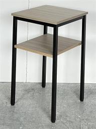 【フレキシブルに使える！電話台やアルコール消毒液スタンドとしても！】■イトーキ（ITOKI）製　オリゴテーブル　テレホンスタンド　電話・プリンター台　W450mm角型　■天板：木目ナチュラル　4本脚：ブラック