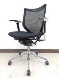 ※肘掛け部分に使用感あり【在庫入替セール品！】/オススメ(おすすめ) /人気商品【弊社使用欄：】■色：ブラック　可動肘付き　ポリッシュ仕様/オカムラ/バロン