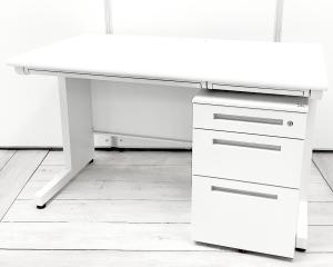 【セット商品（デスク＆ワゴン）】疑似片袖デスク オススメ(おすすめ) 大人気 ・LION/ライオン事務器 ・その他シリーズ ※横浜本店撮影画像※