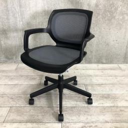 【背座メッシュでハンモックのような心地よさ！】■コクヨ　マリンバチェア　肘付　ストレートグレー　■シンプルでスタイリッシュなデザイン！【KOKUYO　marimba】【ABW】