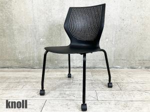 Knoll /ノール 　マルチジェネレーションチェア　黒　スタッキングベース 肘なし キャスター脚