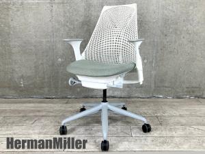 【2021年製】HermanMiller/ハーマンミラー　セイルチェア 肘付　前傾機能付き　ウレタンキャスター仕様　フェザーグレー