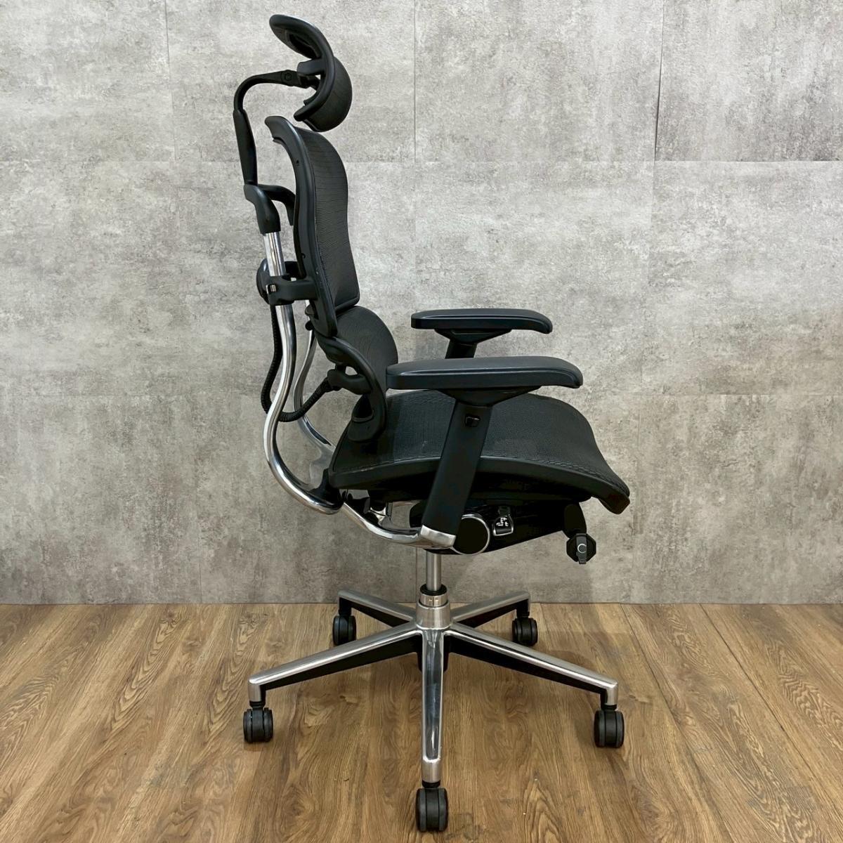 中古】ベーシック Ergohuman/エルゴヒューマン 肘付ハイバック