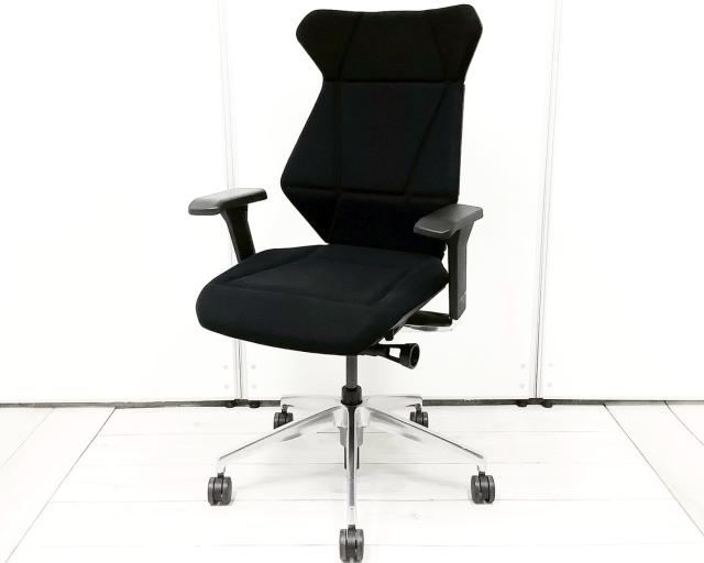 【中古】フリップフラップ 樹脂 KF-837GC-ZT　T1 イトーキ（ITOKI） 肘付ハイバックチェア
