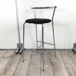 【在庫入替セール品】【ハイテーブルやカウンターに合わせて！リフレッシュスペースを演出！】■オカムラ（okamura）製　DZシリーズ　カウンターチェア　ハイチェア　キャスターなし　■ブラック【弊社使用欄：A01021098 K】