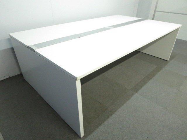 【倉庫在庫品】フリーアドレスデスク!!【内田洋行/アルプレイス】【ホワイト天板】【ホワイト脚】W2400×
D1400オフィスバスターズ 梅田本店