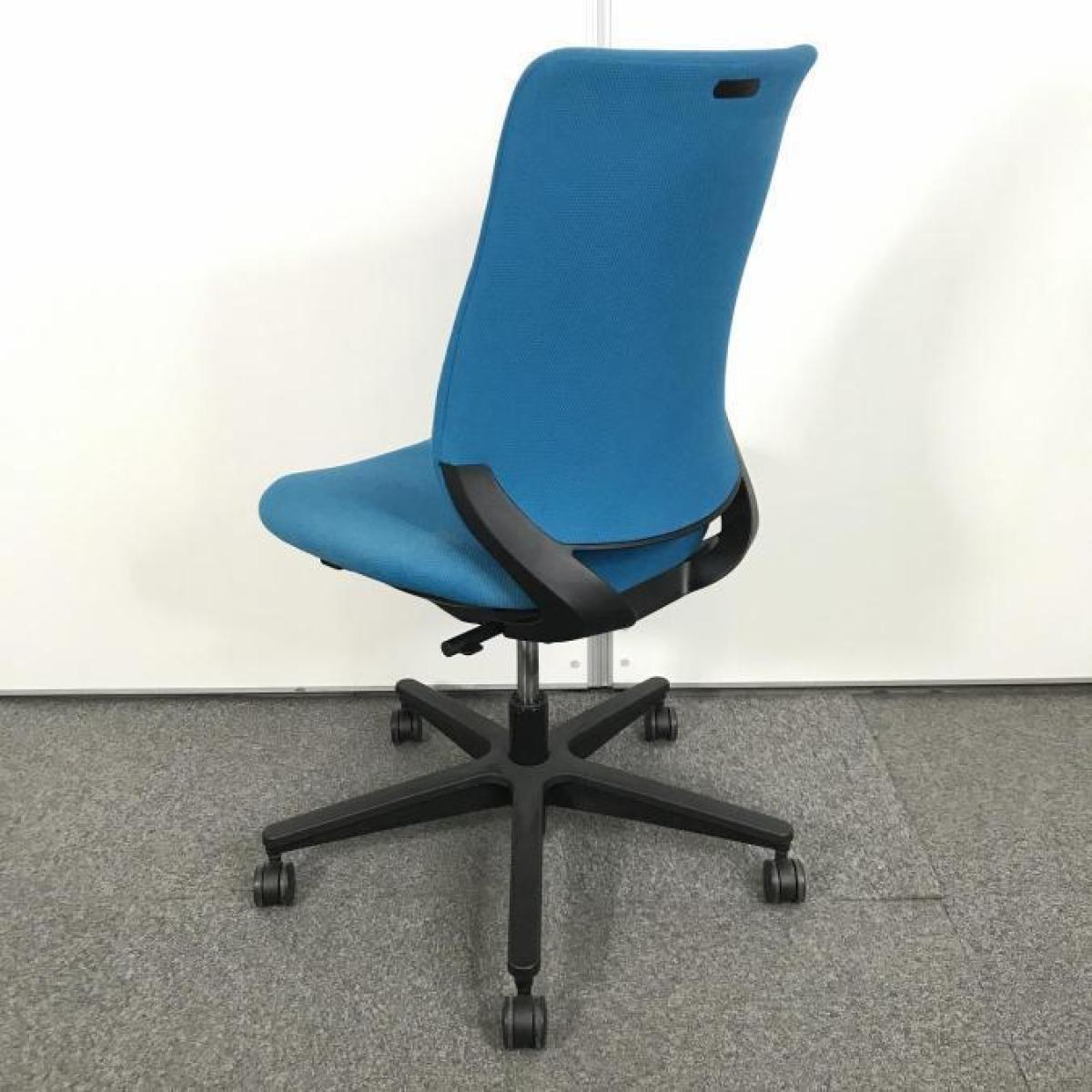 【たのめる便】KOKUYO Mitraミトラ チェア　肘付き★ブルー★ 中古】ミトラシリーズ コクヨ/KOKUYO 肘無ローバックチェア