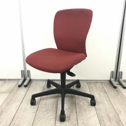 【在庫入替セール!】■オカムラ(okamura)製 スラートチェア(sulato) ローバック 肘無し ■レッド×ブラックシェル【T12】