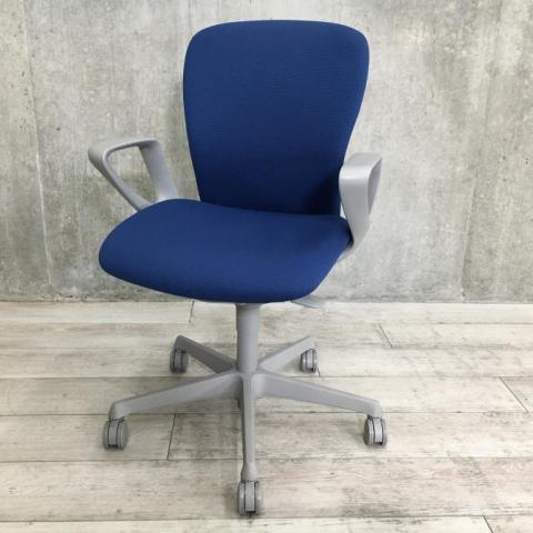 【中古】スラート C341GR　FSF3 オカムラ（okamura） 肘付ローバックチェア