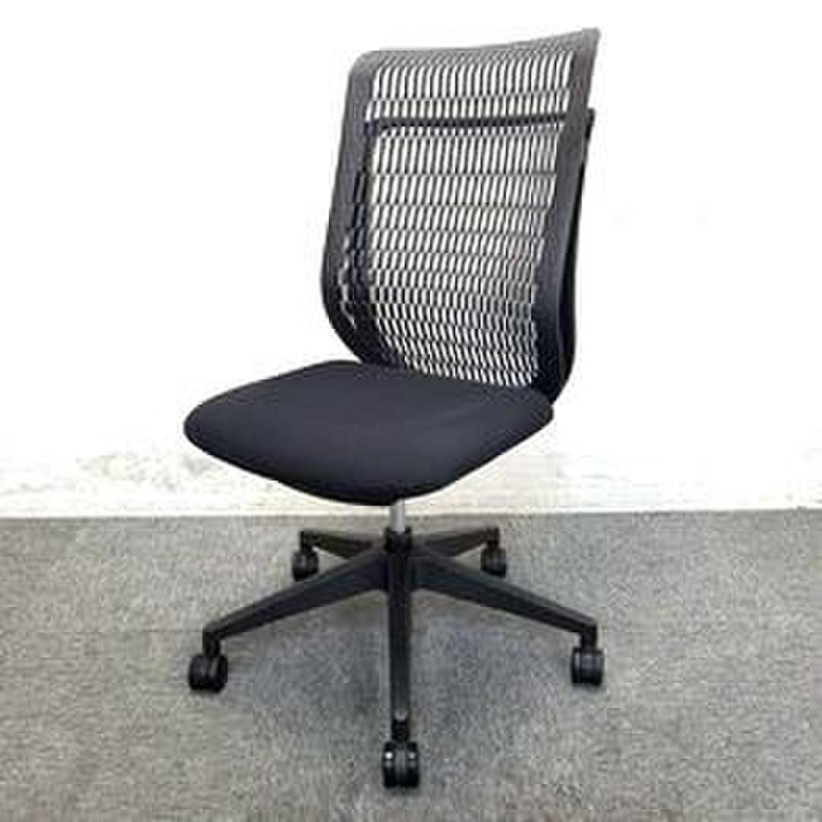 【未使用】内田洋行　ウチダ　AJチェア　ハイバック　肘なし　ブラック 中古】AJチェア ウチダ/UCHIDA 肘無ハイバックチェア 539983
