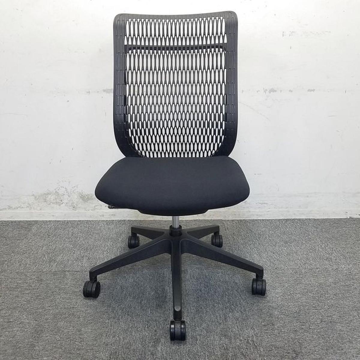 【未使用】内田洋行　ウチダ　AJチェア　ハイバック　肘なし　ブラック 中古】AJチェア ウチダ/UCHIDA 肘無ハイバックチェア 523964