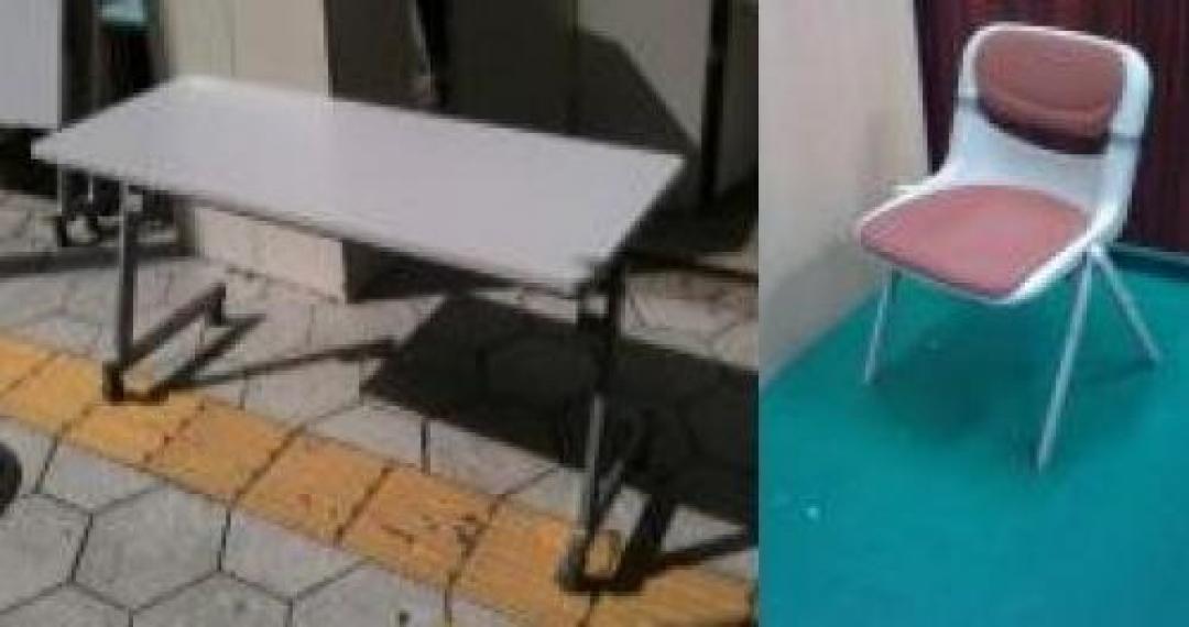 折りたたみテーブル＋イトーキのスタッキングチェア　ドーサル【会議チェア】
                                    中古
            