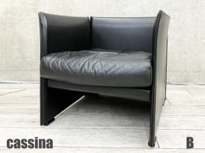 B)cassina/カッシーナ　ティルブリー シングルソファ　マリオ・ベリニーニ 　背面クッション欠損