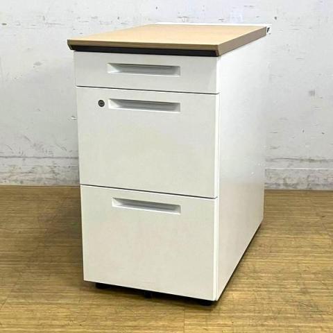 【中古】iS SDE-ISN47CASAWN コクヨ（KOKUYO） 脇机3段