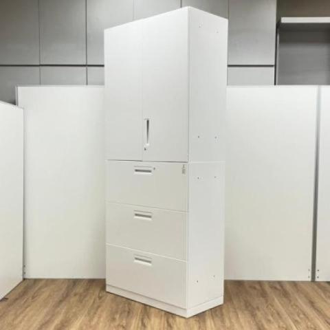 【中古】エディア  コクヨ（KOKUYO） ハイキャビネット／両開き＋3段ラテラル