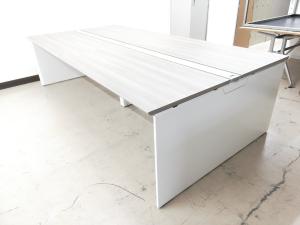 【関東倉庫在庫】【幅2800㎜】レイアウト変更必須フリアドデスク単体タイプ※希少天板色：プライズウッドミディアム（MX62）