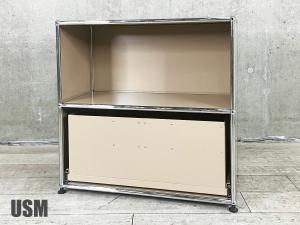 USMハラー　1連2段キャビネット　USMベージュ　D350　OPEX