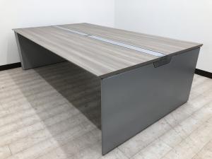 【倉庫在庫品】レイアウト変更必須アイテムフリアドデスク※希少天板カラー：プライズウッドミディアムMX62&シルバー脚◆オカムラ製【RP】