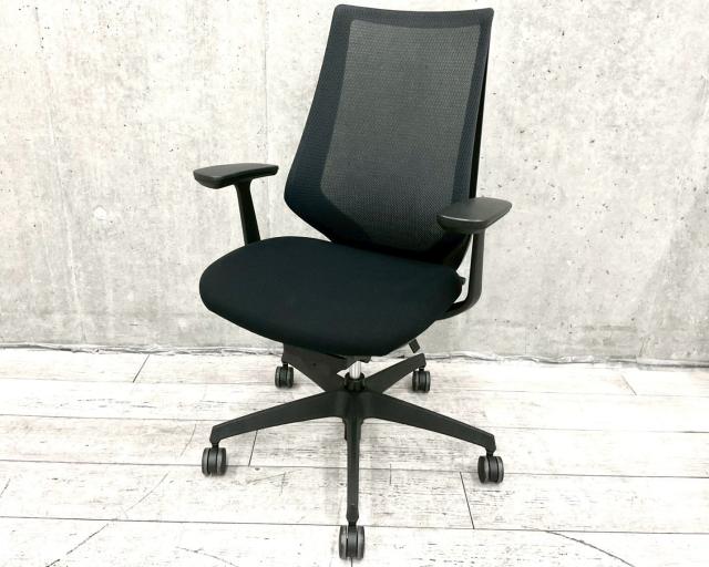 【中古】デュオラ メッシュ CRS-G3000E6 コクヨ（KOKUYO） 肘付ハイバックチェア