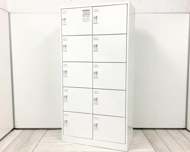 【外部倉庫在庫品】10人用 収納家具 更衣用ロッカー ダイヤル錠　マスターキー付属なし オススメ(おすすめ) 大人気 ・Okamura/オカムラ ・FZ ※横浜本店撮影画像※【AO】