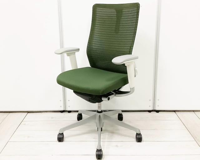 【中古】コーラルメッシュ CQ86GZ-FSJ5 オカムラ（okamura） 肘付ハイバックチェア