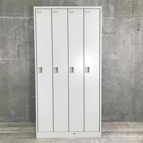 中古 PLUS L5-105L-4MD ４人用 ロッカー ホワイト ダイヤル錠 中古 PLUS L5-105L-4MD 4人用 ロッカー ホワイト ダイヤル錠