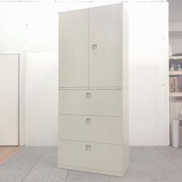 上下段書庫 オカムラ レクトライン コンビ書庫 両開き 3段ラテラル書庫 3ラテ 収納 書庫 書棚 ラック 本棚 4B313Y Z13 4BG3ZC Z13