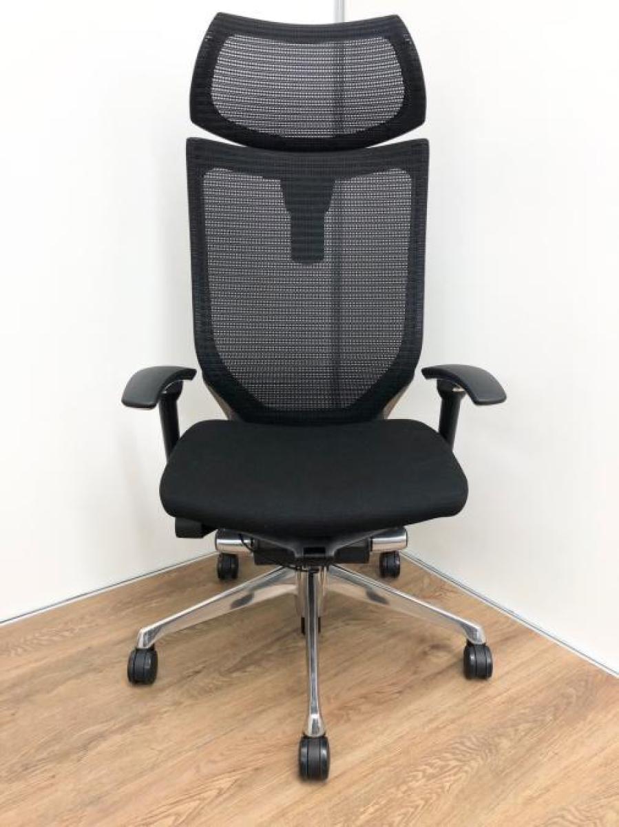 【訳あり】オカムラ（okamura）バロンチェア ハイバック メッシュ 中古】バロンチェア オカムラ/okamura 肘付ハイバックチェア