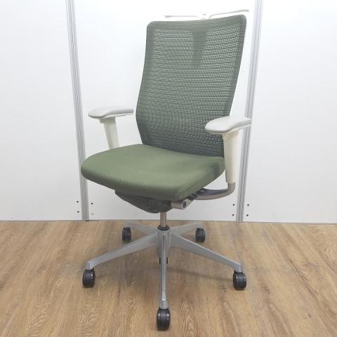 【中古】コーラルメッシュ  オカムラ（okamura） 肘付ハイバックチェア