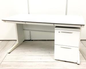 【セット商品（デスク×１台/ワゴン×１台）】片袖机よりも使い勝手のよりデスク+ワゴンセットが入荷！
■コクヨ/iSシリーズ/ホワイト　引き出し　横幅1400㎜×奥行700㎜×高さ720㎜