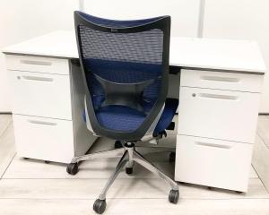 【セット商品（デスク×１台/チェア×１脚）】両袖机　両袖デスク オススメ(おすすめ) 大人気　上長席 ・KOKUYO/is 　※横浜本店撮影画像※