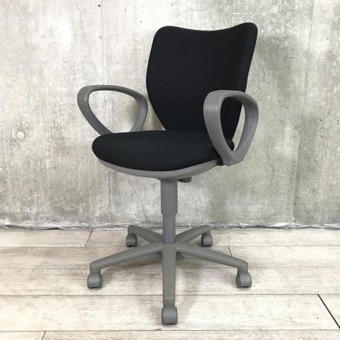 【中古】Bit-X BIT-X45L-F　BK アイリスチトセ 肘付ローバックチェア